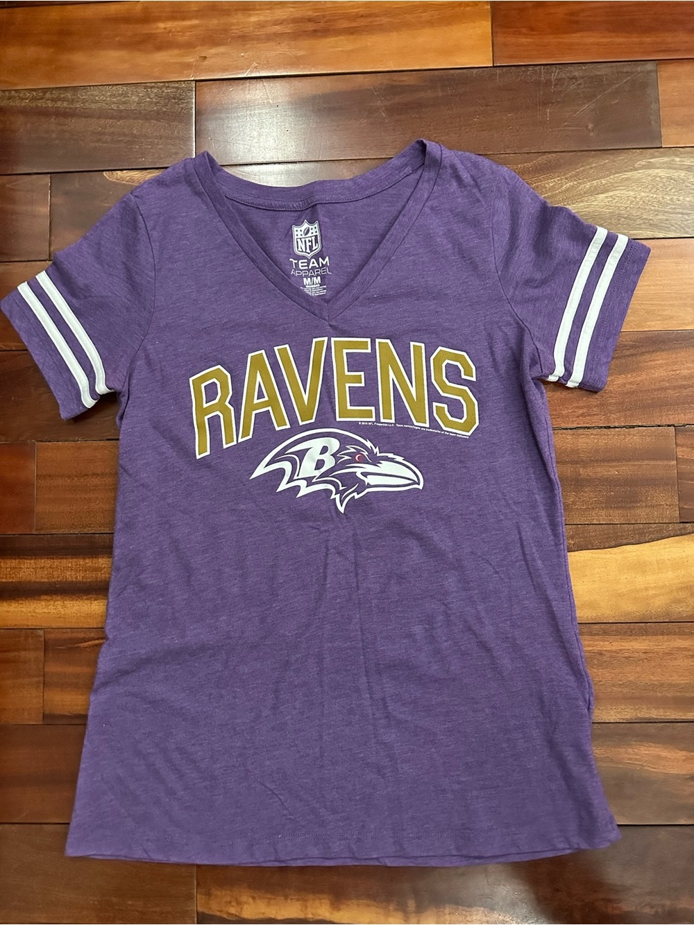 NFL Team Baltimore Ravens Purple Women’s V-Neck T-Shirt